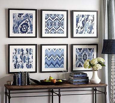 Blue prints create a mosaic feel